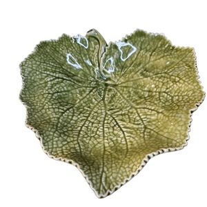 Bordello Pinheiro Vintage Green Leaf Dish